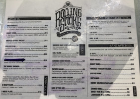 Rolling Smoke Bbq menu