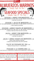 Se Llama Peru menu