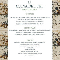 La Cuina Del Cel menu