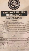 Bellino's Italian menu