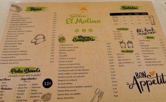 Terraza El Molino Gastrobar menu