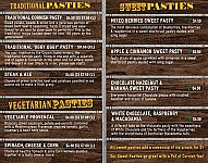 Cousin Jacks Pasty Co. menu