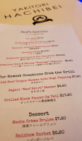 Yakitori Hachibei Chinatown Hawaii menu
