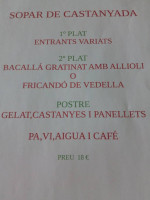 Montse menu