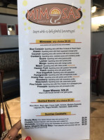 Mimosas Cafe menu
