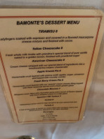 Bamonte's menu