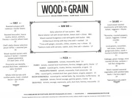 Wood Grain Wood-fired Pizza menu