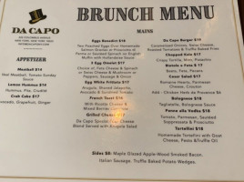 Da Capo menu