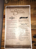 The Savory Grain menu