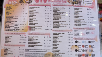 Vivi Bubble Tea menu