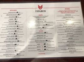 Tiparos Thai Cuisine Sushi menu