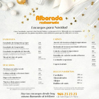 Alborada menu