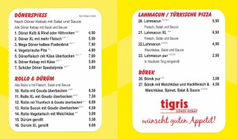 Doener Kebap Tigris menu