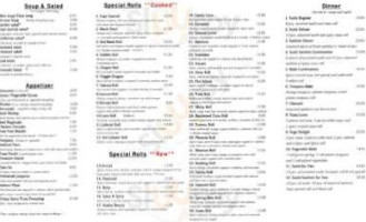 Sogo Sushi menu