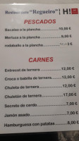 Parrillada Regueiro menu