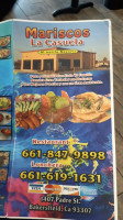 Mariscos La Cazuela menu