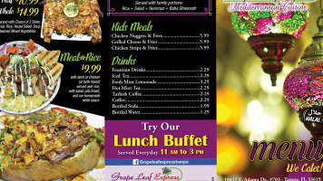 Grape Leaf Express menu