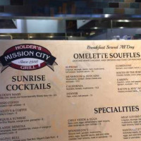 Holder’s Mission City Grill menu