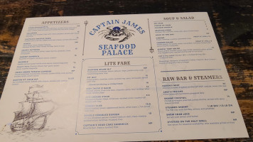 Captain James Seafood Palace menu