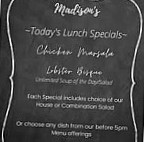 Madison's Cafe menu