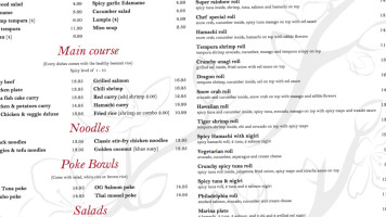 Cherrywine modern Asian cuisine menu