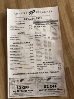 Aracri Pizzeria menu