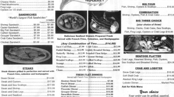Fresh Seafood Co Market menu