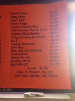 Debbie's Place menu
