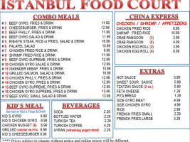 The Food Court menu