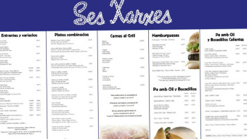 Cafeteria Ses Xarxes S'illot menu