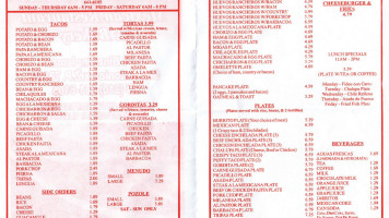 La Popular Bakery Taqueria menu