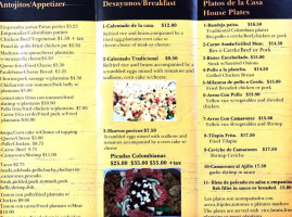 Antojitos Colombianos menu
