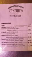 Hamburgueseria Cuchus menu