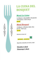 La Cuina Del Bosquet menu