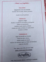 La Capilleta menu