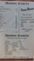 Asador A Capela menu