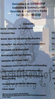 Restaurant Schutzenhof menu