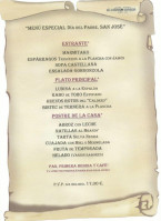 Bar Restaurante El Caldero Mágico menu