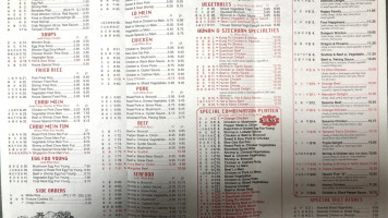 No 1 Chinese menu