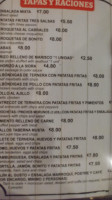 Taberna Musta menu