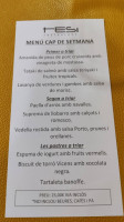 Restaurant Tesi menu