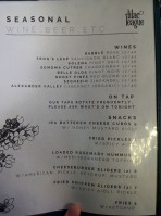 The Lilac League menu