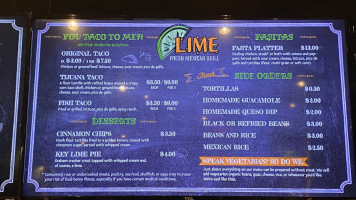 Lime Fresh Mexican Grill inside