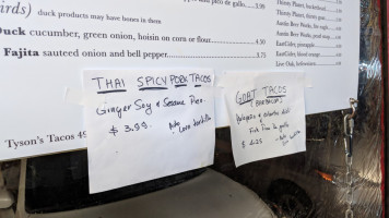 Tyson's Tacos menu