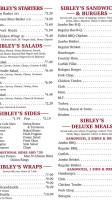 Sibley's -b-q menu