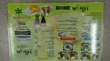 Thai Silk menu