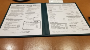 Doug's Bbq menu