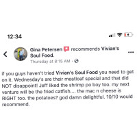 Vivian's Soul Food food