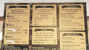 The Chuckwagon Bbq menu