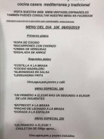 Venta De Los Pinares menu